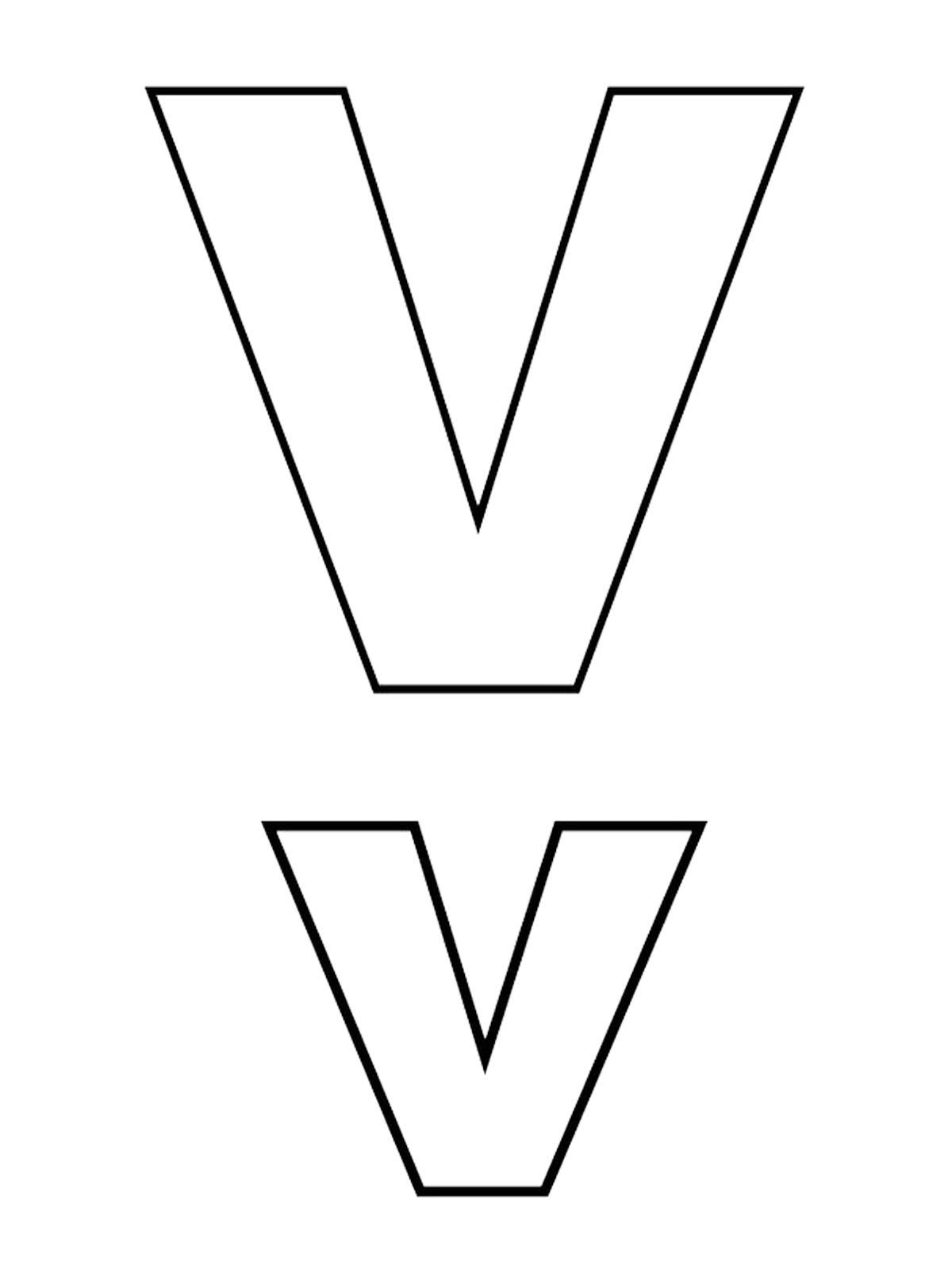 Letters And Numbers Letter V Capital Letters And Lowercase