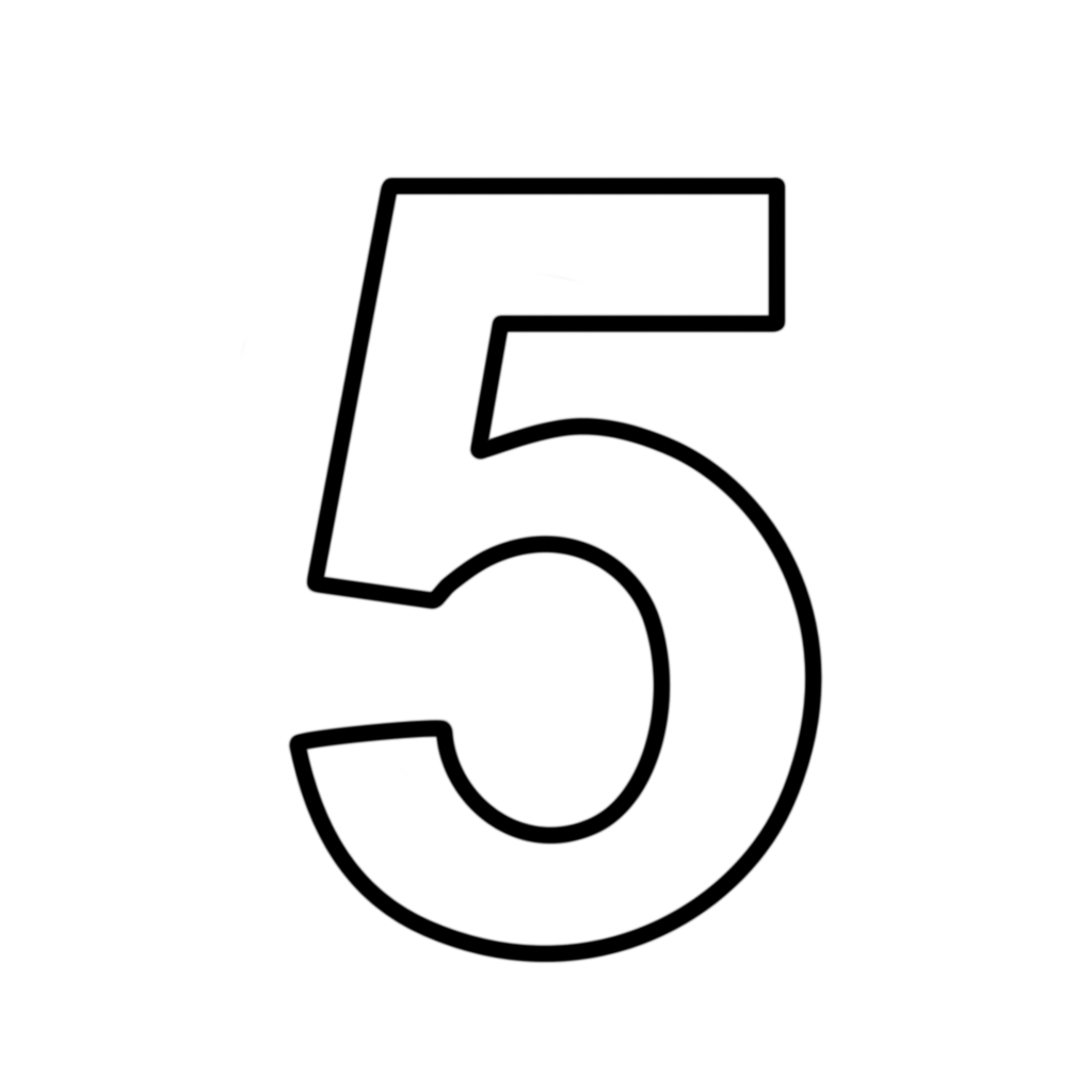 letters-and-numbers-number-5-five