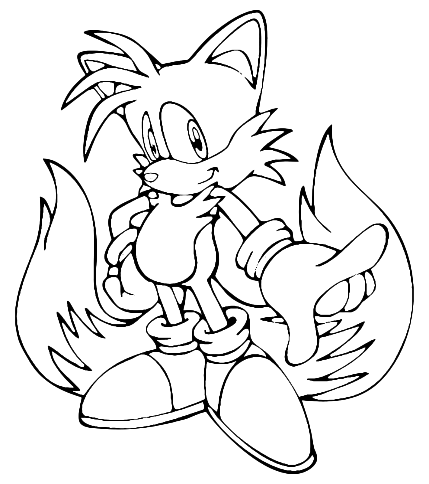 sonic and tails pages coloring pages