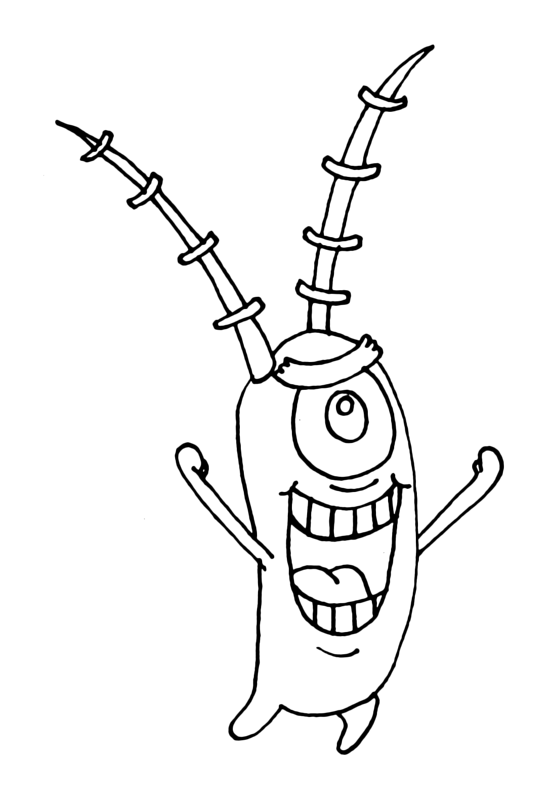 Mr Krabs And Plankton Coloring Pages