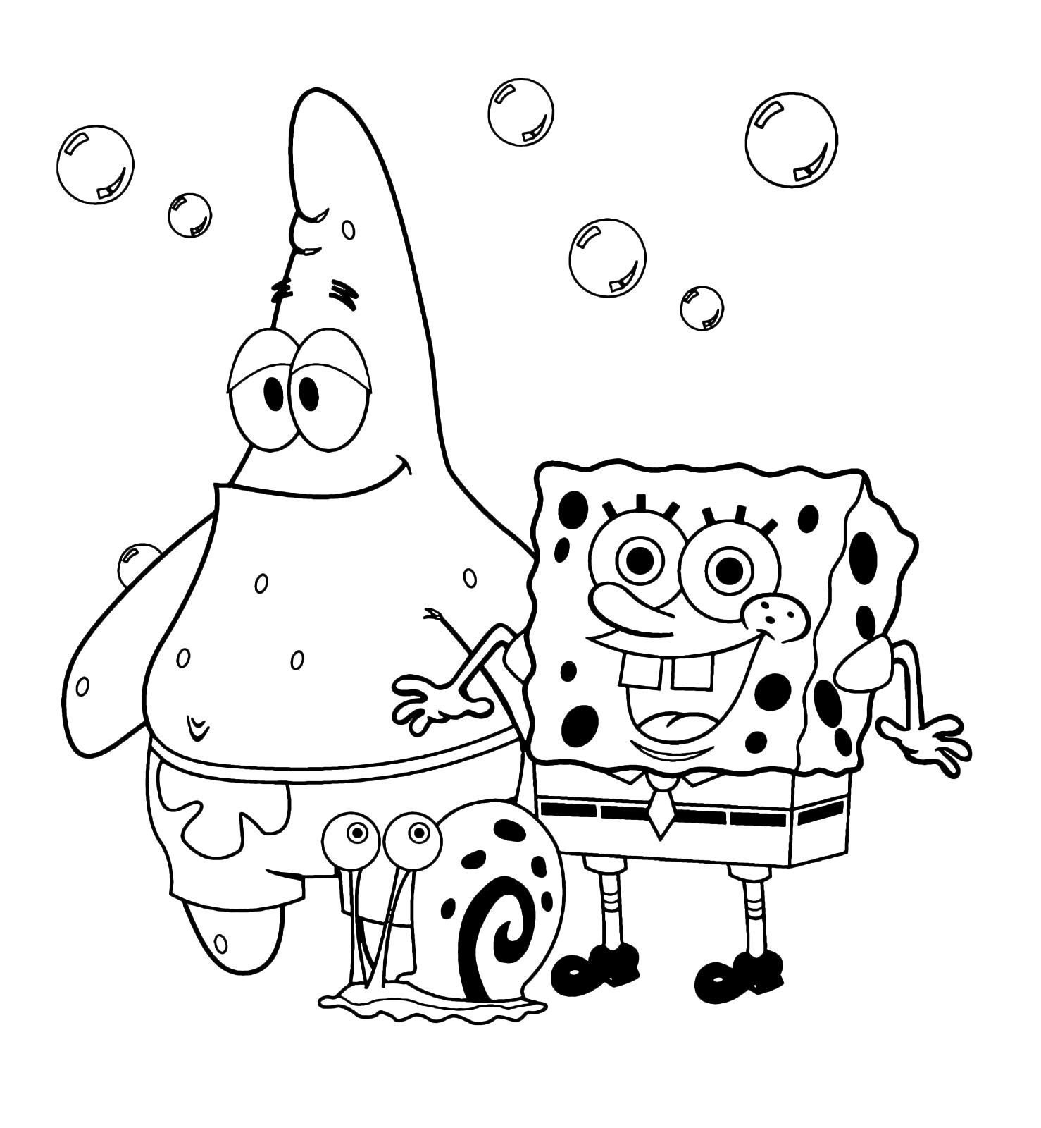 spongebob squarepants gary coloring pages
