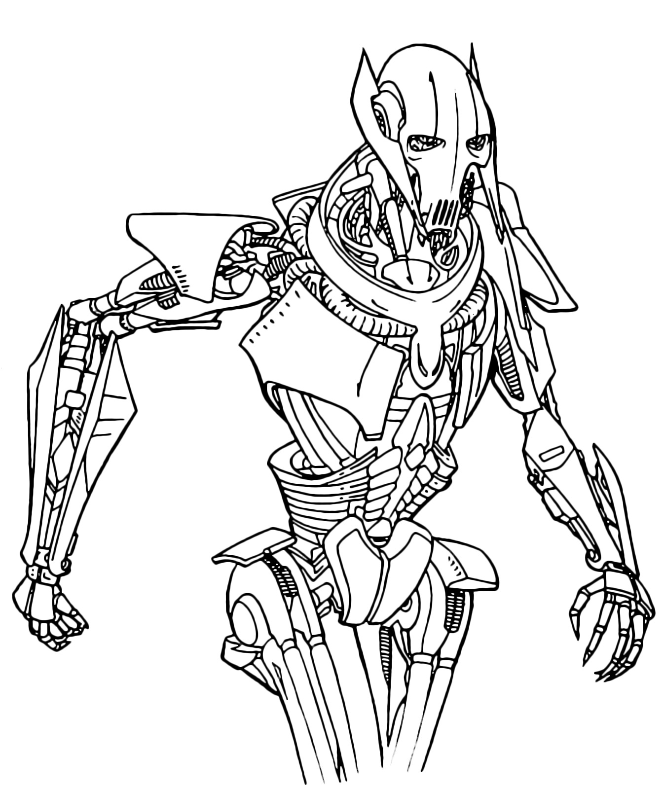 star wars coloring pages grievous
