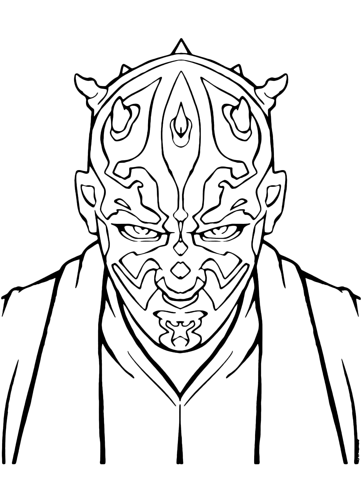 Darth Maul Star Wars Coloring Sheets Coloring Pages