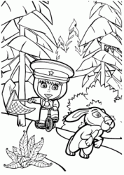 "Masha and the Bear" coloring pages